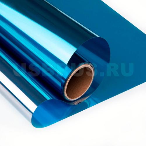 Солнцезащитная пленка для окон HPC GR-Blue 10 "Голубая/серебро" зеркальная